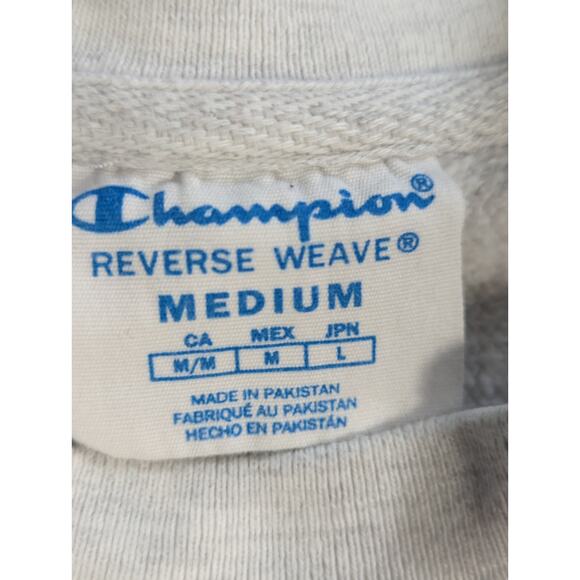 Champion Reverse Weave Pitt Panthers Crop Sweatshirt Medium Gray Collegiate - Picture 2 of 16